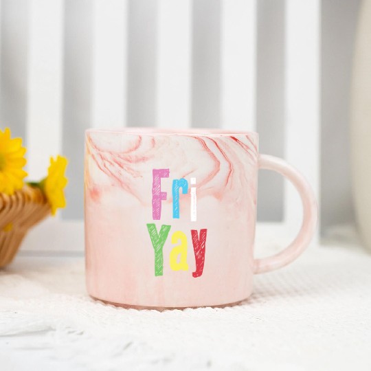 Friyay Teacher Weekend Back To School Marble Mugs