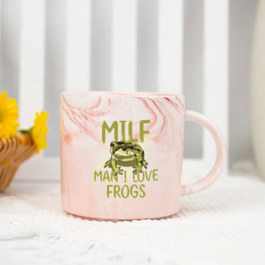 MILF Man I Love Frogs Marble Mugs