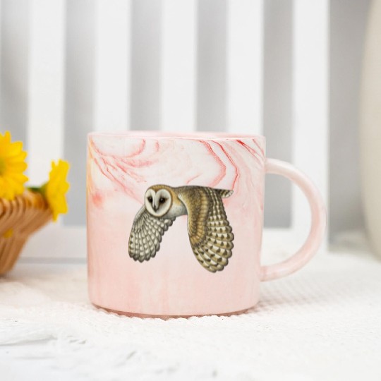 Barn Owl Marble Mugs