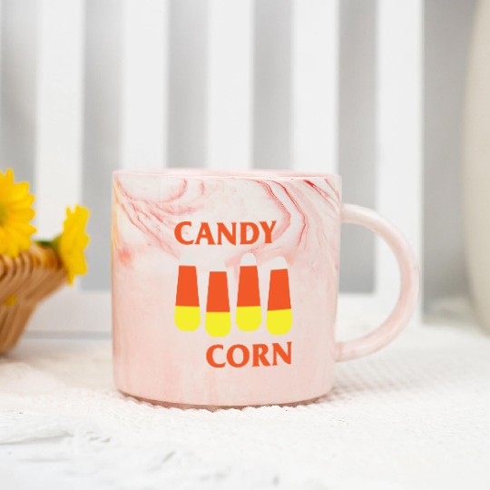 Candy Corn Punk Marble Mugs