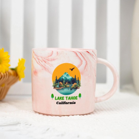 Lake Tahoe California Marble Mugs