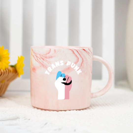 Trans Punk Transgender Pride Marble Mugs