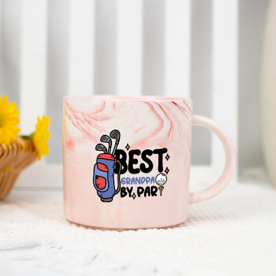 Best Grandpa By Par Father s Day Golf Grandad Marble Mugs