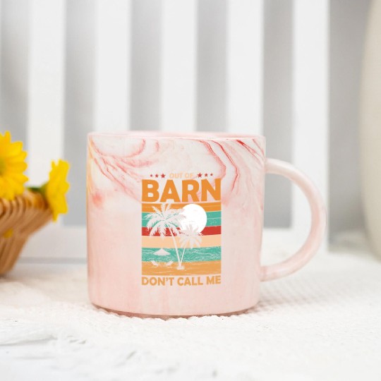 Farmer Retirement Out Of Barn Retired Farmer Marble Mugs