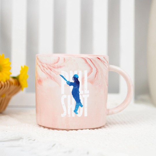 Cricket Pull Shot Sports Moment Marble Mugs