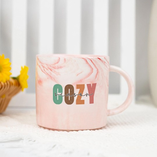 Cozy Season Marble Mugs