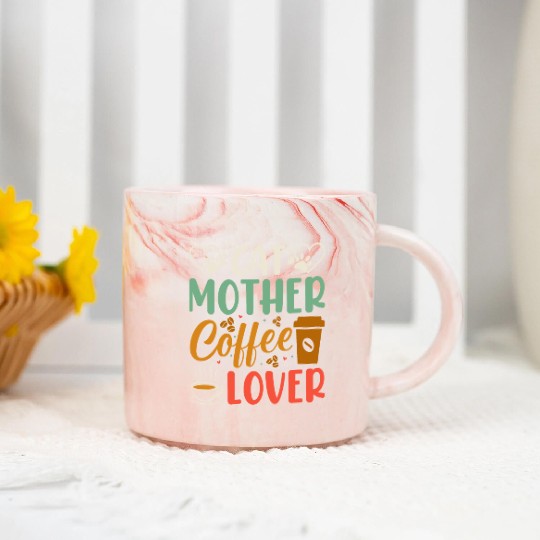 Cat Mother Coffee Lover Marble Mugs