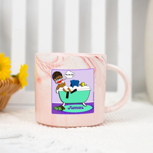 Jumau the Sock Monkey Marble Mugs