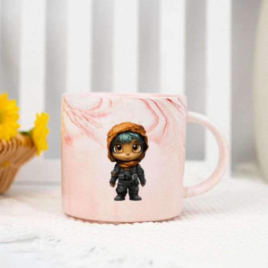 Halloween Spooky Cartoon Mummy Marble Mugs