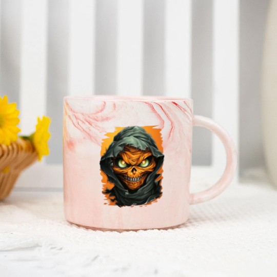 Halloween Spooky Cartoon Mummy Marble Mugs