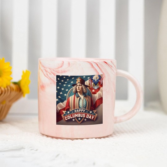 happy columbus day Marble Mugs