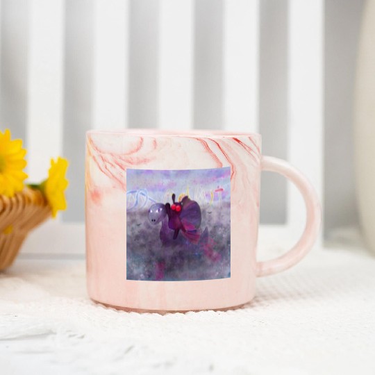 Mothman and Bessie the Lake Erie Monster's Vacay Marble Mugs