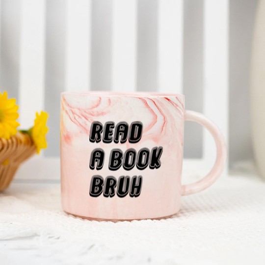 Read A Book Bruh Funny English Teacher Reading Marble Mugs