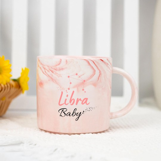 Libra Baby Astrology Cute Marble Mugs