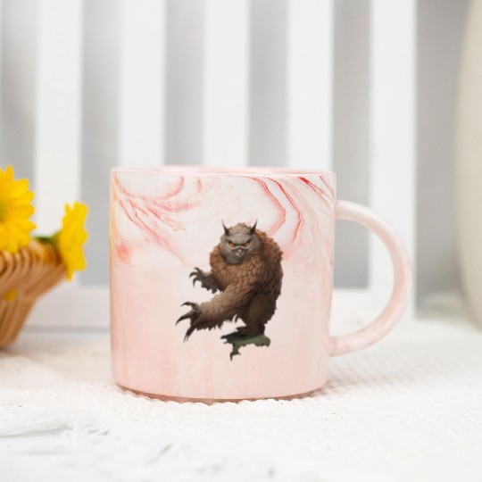 Grizzly Owl - Fantasy Creature Marble Mugs
