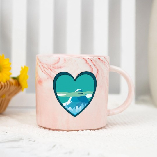 Blue mountain Marble Mugs