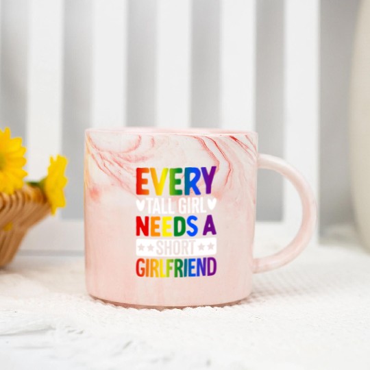 Lesbian LGBTQ Girl Marble Mugs