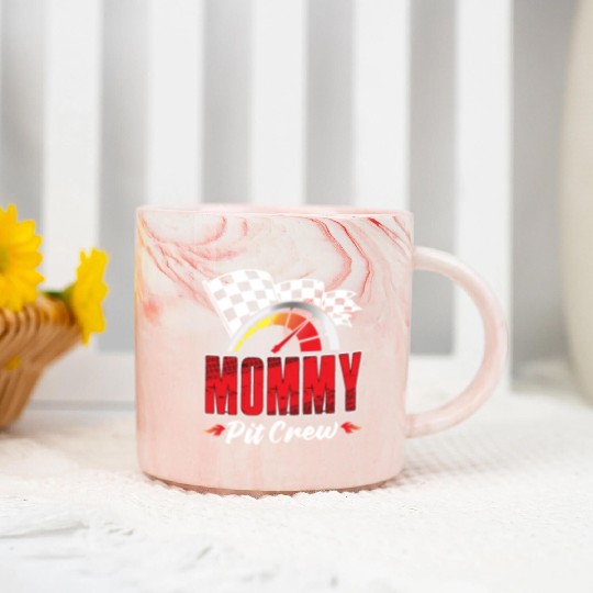 Mommy Pit Crew Marble Mugs