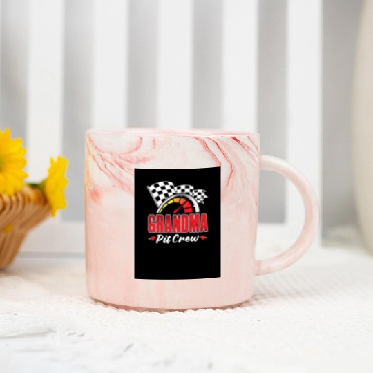 Grandma Pit Crew Marble Mugs