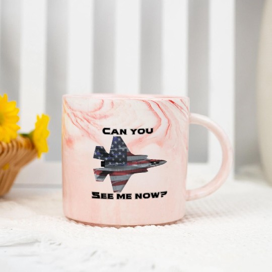 Can you see me now F-35 Marble Mugs