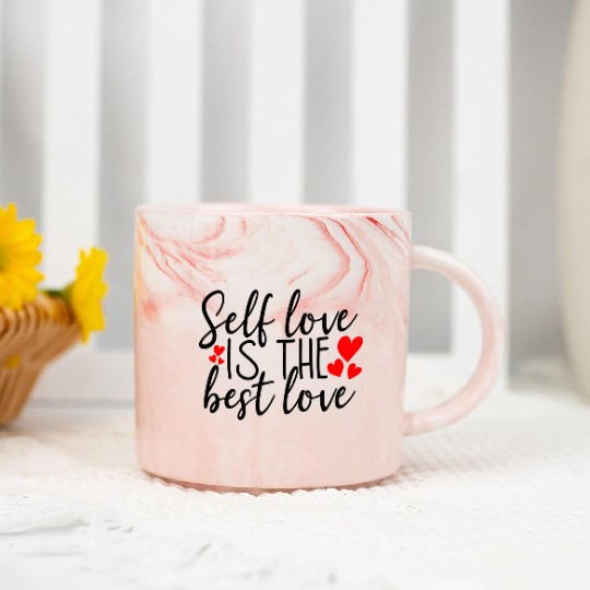 Self Love Is The Best Love Marble Mugs