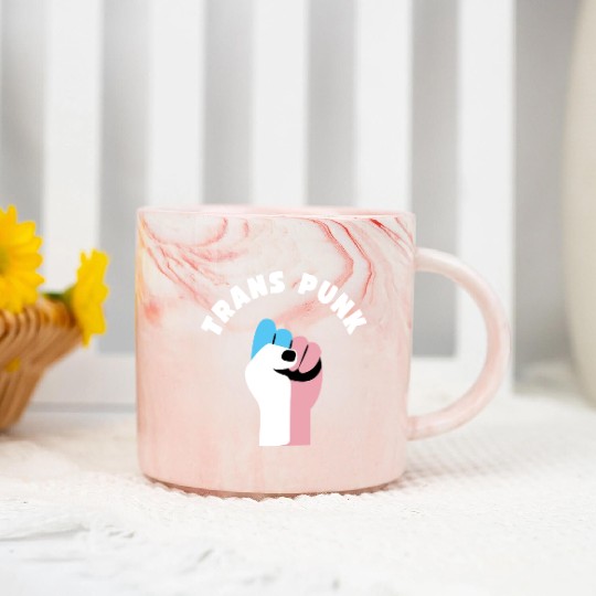 Trans Punk Transgender Pride Marble Mugs