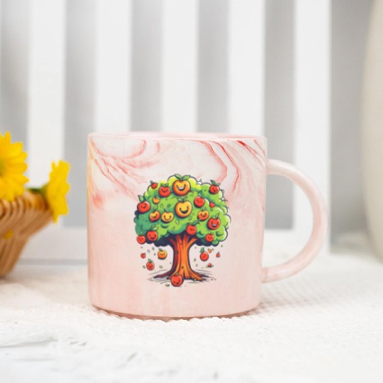 Apples Tree Fruit Orchard Apple Picking Cute Marble Mugs