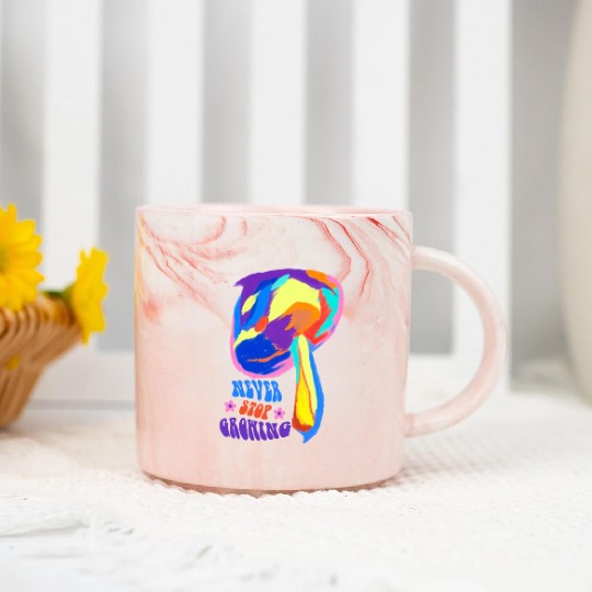 Psychedelic Mushroom Marble Mugs