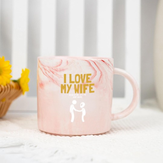 I Love My Wife Hunt Aliens Ufo Conspiracy Alien Marble Mugs