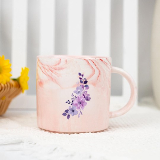 Lavender beautyfull desing Marble Mugs for girl