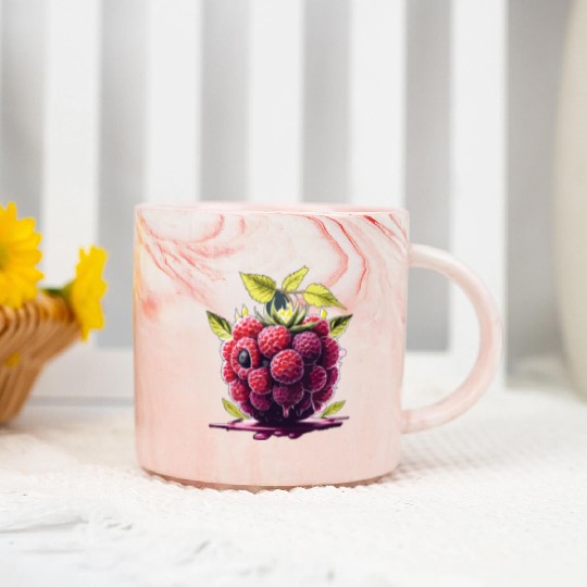 Raspberry Marble Mugs