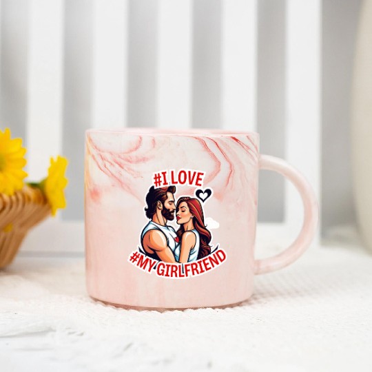#I love my Girlfriend Marble Mugs