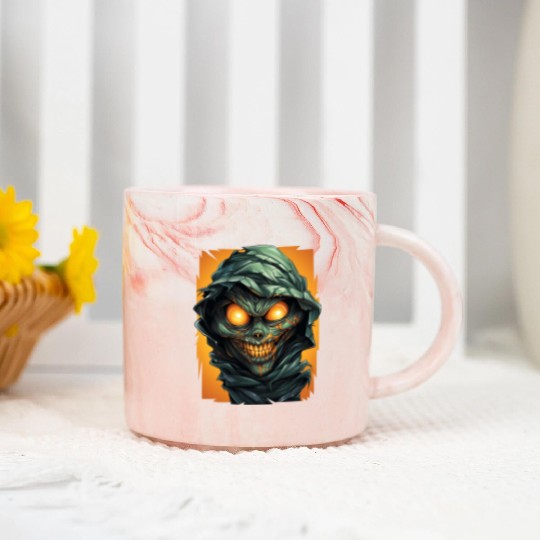 Halloween Spooky Cartoon Mummy Marble Mugs