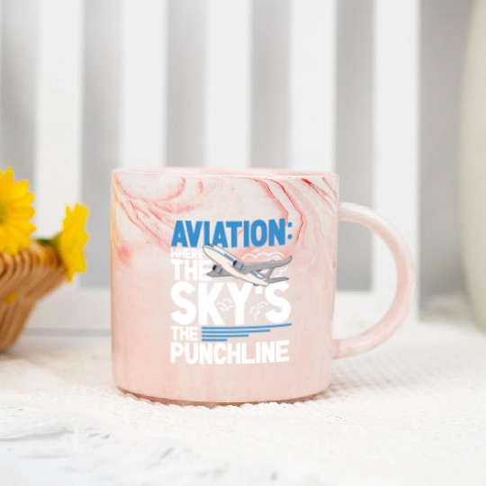 Pilot Aviation Airplane Airline Future Pilots Marble Mugs