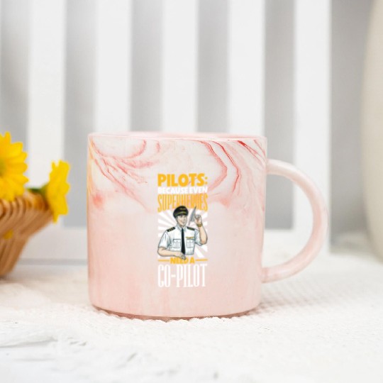 Pilot Aviation Airplane Airline Future Pilots Marble Mugs