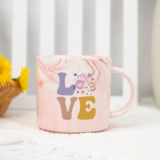 Daycare Teacher Daycare Provider Childcare LOVE Marble Mugs