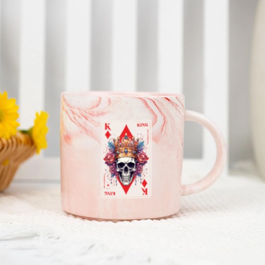 Gothic Card Game Halloween Scary Horror Marble Mugs