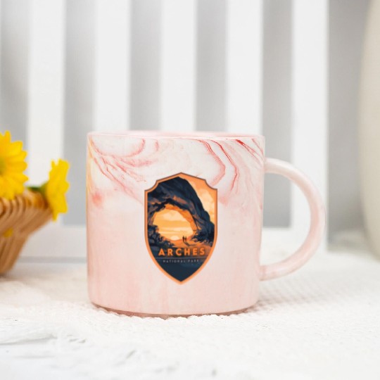 Arches National Park Stickers Marble Mugs