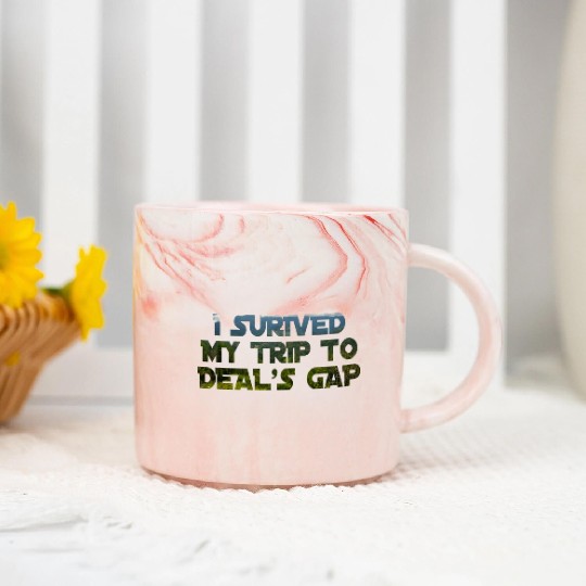 I Survived My Trip To Deals Gap Funny Deals Trip Marble Mugs