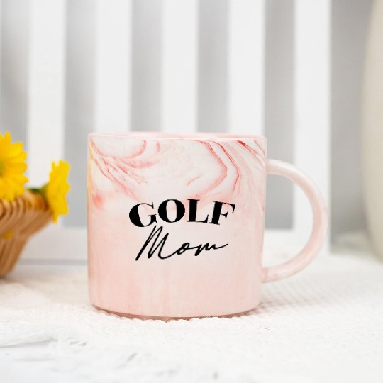 Golf Mom Design Marble Mugs