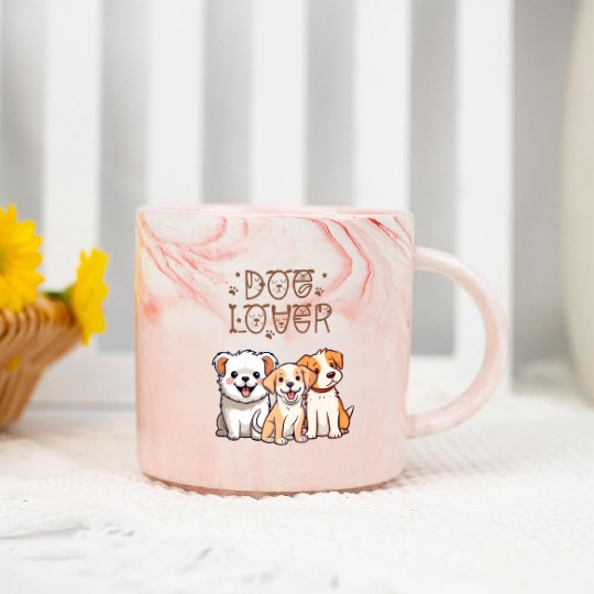 3 Cute Dogs for Dog Lovers Marble Mugs