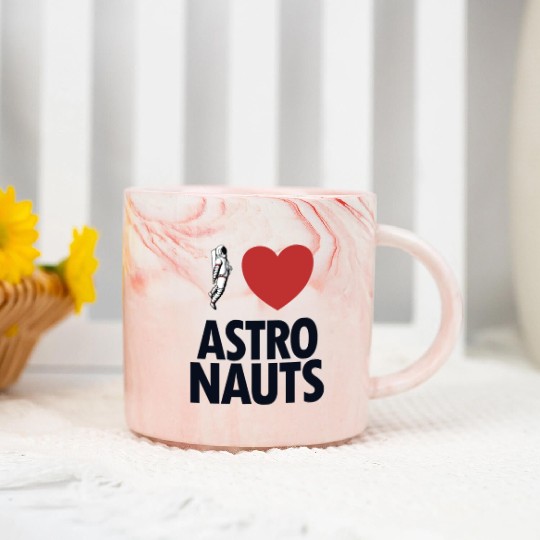 I Love Astronauts Spacecraft Cosmonaut Astronaut Marble Mugs