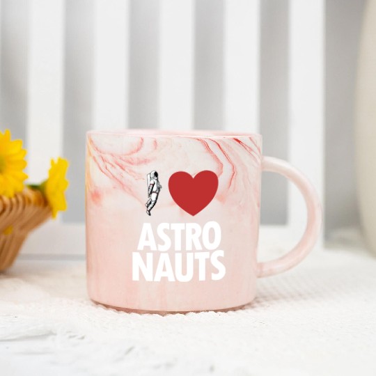 I Love Astronauts Spacecraft Cosmonaut Astronaut Marble Mugs