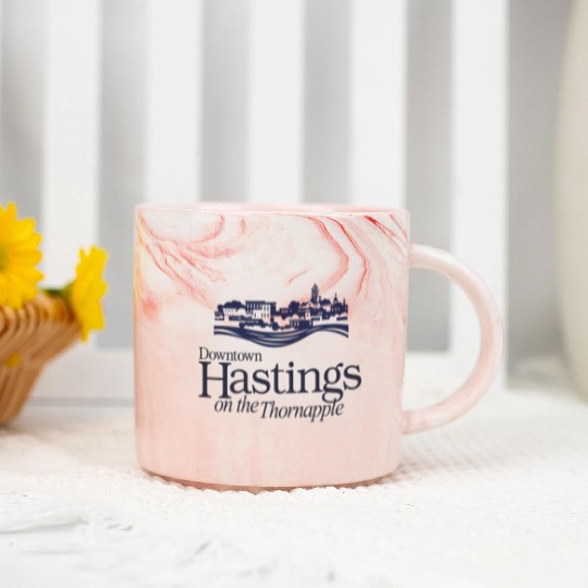 City of Hastings on The Thornapple river Marble Mugs