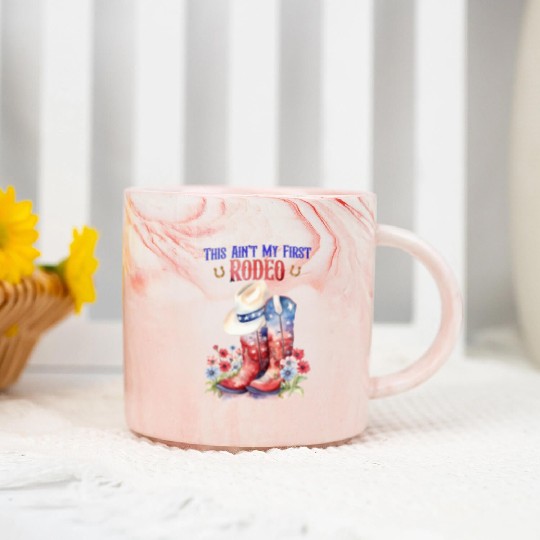 This Ain't My First Rodeo Women Rodeo Cowboy Marble Mugs