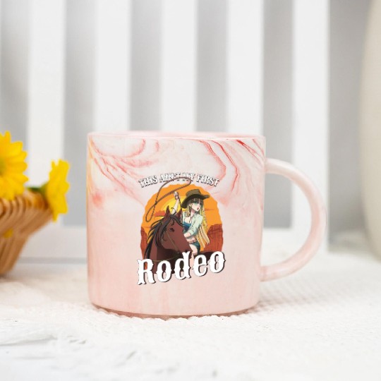 This Ain't My First Rodeo Women Rodeo Cowboy Marble Mugs