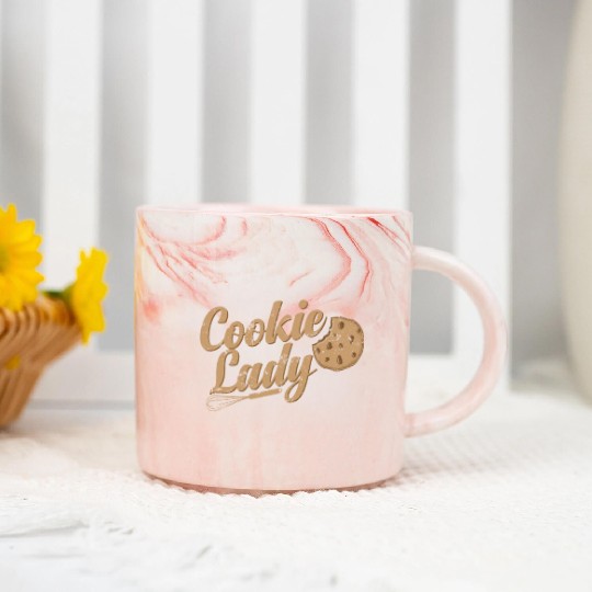 Cookie Lady Confectioner Cake Marble Mugs