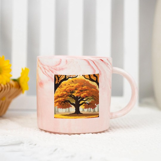 Deep Forest Green Marble Mugs