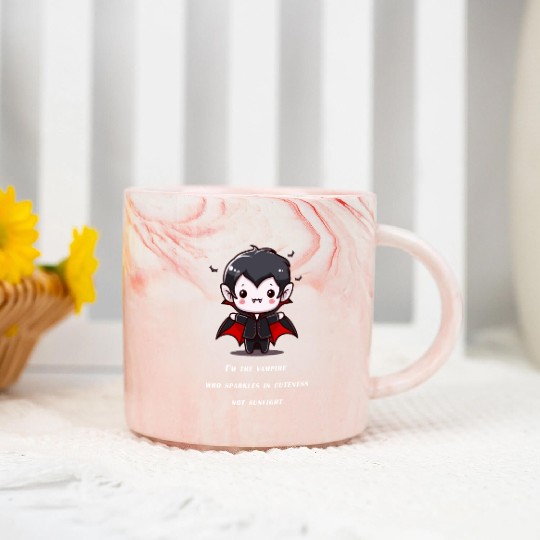 Cute Little Halloween Vampire Marble Mugs