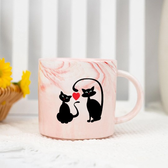Cat Lover Marble Mugs